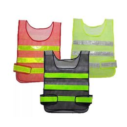 Workplace Safety Supply Clothing Reflective Vest Hollow Grid High Visibility Warning Working Construction Traffic Vests Drop Deliver Dhb42
