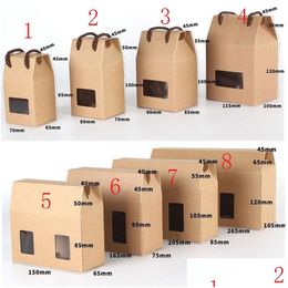 Gift Wrap 8 Size Window Box Kraft Paper Honey Jam Tea Brown Sugar Boxes Candy Lx1125 Drop Delivery Home Garden Festive Party Supplies Dhfxw