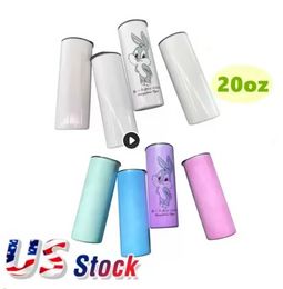 3 days delivery 20oz Straight Sublimation Tumblers Stainless Steel Blank White Water Bottle Dinkware USA Stock ss0113
