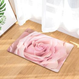 Carpets Beautiful Plant Flowers Door Mat Leaves Pink Rose Begonia Peach Carpet Yoga Chunlan Pear Large Coral Fleece Rugs CustomCarpets Carpe