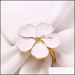 Napkin Rings Flower Ring Wedding Holder Drop Delivery Home Garden Kitchen Dining Bar Table Decoration Accessories Otdxh