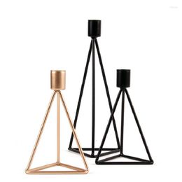 Candle Holders Nordic Style Contracted Golden Candlestick Pole Table Top Decoration Wedding Creative