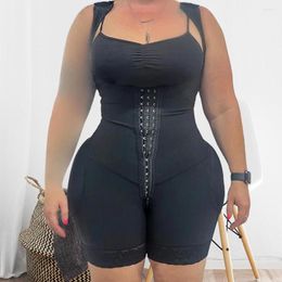 Women's Shapers Hips & Bu Front Closure Charming Curves Elastic Mesh Fabric Slimming Fajas Lace Body Shaper