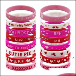 Party Favor 8 Styles Sile Bracelet Love Cartoon Fashion Jewelry Valentines Day Gift Rra11357 Drop Delivery Home Garden Festive Suppl Otuto
