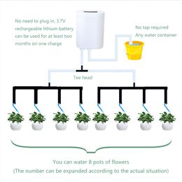 Other Faucets Showers Accs Self Watering 16 12 8 4 Pump Kits System Controller Automatic Timer Waterers Drip Irrigation Plant Watering Device Garden Gadget 230113