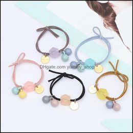 Hair Rubber Bands Korea Style Elastic Band Ponytail Holder Gum For Ties Scrunchies Hairband Rope Women Girl Drop Delivery Jewellery Ha Otm0H