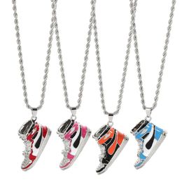 Pendant Necklaces Hiphop Basketball Shoes Sweater Chain Necklace Vintage Silver Colour Jewellery Accessories
