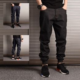 Men's Jeans Fashion Vintage Designer Original Unwashed Loose Fit Casual Cargo Pants Hombre Hip Hop Joggers Raw Denim Trousers 230113