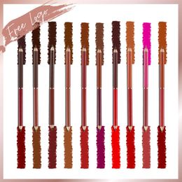 Lip Pencils Double-end Pencil Custom Logo Bulk Private Label Makeup Liner Lips Cosmetics Eyeliner Wholesale