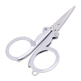 Other Housekeeping Organisation Stainless Steel Folding Scissors Mini Convenience Travel Sier Tailor Household Hand Tools Drop Del Dhhun