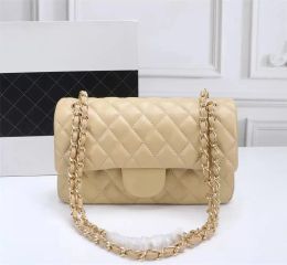 Klassische Klappen Designer Cross Bag Kaviar Getreide Kuhläden Mode Handtasche Frauen Brieftasche Golden Kette Umhängetaschen Offizielles Frankreich importiertes echtes Leder