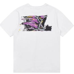 2023 Mens t shirts designer graffiti short sleeve fashionable cotton breathable sweatshirt high version Customised men's and women's clothing M-5XL