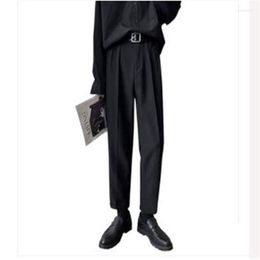 Men's Pants Men's Business Suit Solid Color Stretch Trousers Loose And Comfortable Black Blue Size 29-40