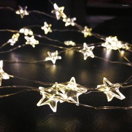 Strings 2m/4m/5m STARS Fairy Lights For Bedroom String Battery Powered Adapter Christmas Garland Wedding Party Decoration Holiday