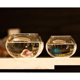 Aquariums Big Size Glass Goldfish Bowl Complete Living Room Ecological Small Guppy Fish Breeding Box Turtle Toy Pecera Pet Supplie D Dhot8
