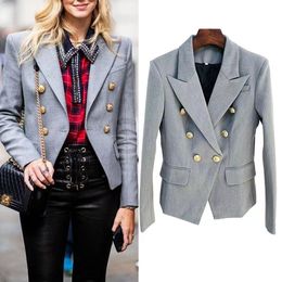 Womens Suits Blazers Tide Brand Retro Fashion designer Labyrinth lattice Series Suit Jacket Double-Breasted Slim Plus Size Women's Clothing tops A66