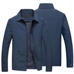 Men's Jackets Men Coat Zipper Placket Versatile Cold Resistant Simple Casual Slim Fit Solid Colour Outerwear Male Jacket For Work