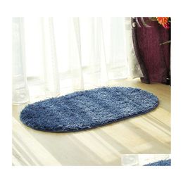 Carpets Floor Mat Bathroom Home Antislip Solid Colour Oval Rug Environmentally Friendly Absorbent 14 Colours Optional Drop Delivery Ga Dhljh