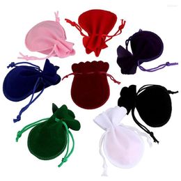 Gift Wrap 10pcs/lot Velvet Gifts Bag Drawstring Nylon Rope Soft Jewelry Packaging Wedding Christmas Candy Pouches