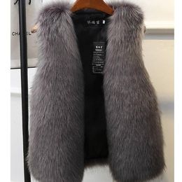 Women's Fur & Faux 2023 Autumn And Winter Mink Vest Female Student Korean Sleeveless Jacket Women Coat Thickening Furry Waistcoat