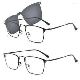 Sunglasses Frames 1 Optical Square Myopia Glasses Frame Ultralight Polarized Spectacle Fashion Clip On Eyewear Computer Nerd Eyeglasses