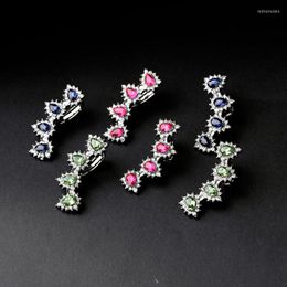 Backs Earrings Online Store Ear Cuff Factory Wholesale Unique Geometric Crystal Without Piercing Clip