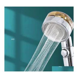 Bathroom Shower Heads Xiaoman Waist Turbo Hand Head Pressurised Fan Blade Water Stop Drop Delivery Home Garden Faucets Showers Accs Dhyfl