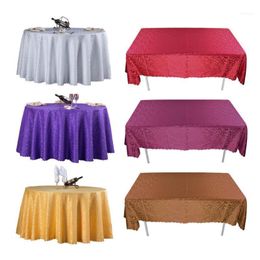 Table Cloth El Banquet Polyester White Red Coffee Cover Round Wedding Decor Rectangle Tablecloth Conference Party Favor1