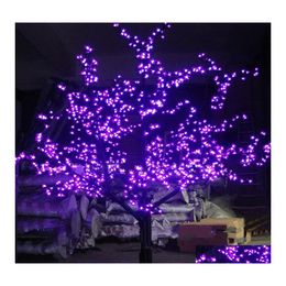 Garden Decorations Outdoor Led Artificial Cherry Blossom Tree Light Christmas Lamp 1248Pcs Leds 6Ft/1.8M Height 110Vac/220Vac Rainpr Dhvry