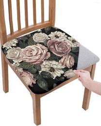 Chair Covers Plant Flowers Green Leaves Elasticity Cover Office Computer Seat Protector Case Home Kitchen Dining Room Slipcovers