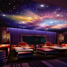 Wallpapers Custom Mural 3D Star Nebula Night Sky Wall Painting Ceiling Smallpox Wallpaper Bedroom Sofa TV Background Galaxy Po WallpaperWall