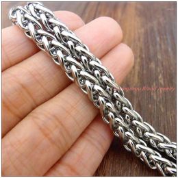 Chains 8-40" 6mm Discount Sale Fashion Jewellery 316L Stainless Steel Silver Colour Chain Tone Mens Womens Necklace&Bracelet Not Fades