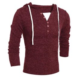 Maglioni da uomo COZOK Cappotto maglione lavorato a maglia con cappuccio Abbigliamento uomo Pullover slim fit Abbigliamento uomo lavorato a maglia Uomo vintage