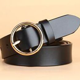 Belts mens womens Belt Black Genuine Leather black Gold Smooth Buckle with orange Gift Bag