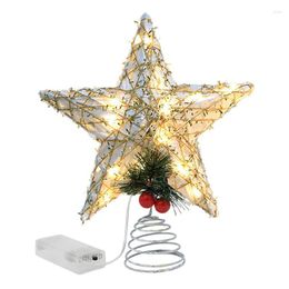 Christmas Decorations Tree Top Light Topper With Switch Plug-in Ornament For Indoor Office Year