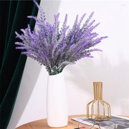 Decorative Flowers Artificial Flower Simulation Plant Lavender Home Decoration Wedding Bridal Bouquet Wall Accessories Fake