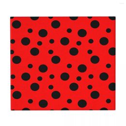 Table Mats Dish Drain Mat Pad Ladybird Bug Polka Dot Kitchen Drying Tableware Dishwaser