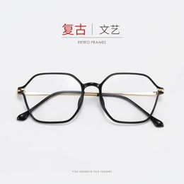 Sunglasses Frames Irregular Square Myopia Spectacle Frame Retro Plastic Steel Ultra Light Men's And Women's Optical Glasses Can Be Fashion