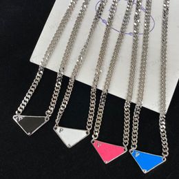 23 Mens Womens Triangle Letter Pendant Necklace Chunky Chain Necklace Unisex Party Gift Tops Quality Jewellery