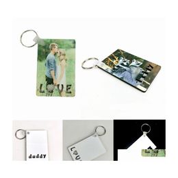 Party Favour Sublimation Keychain Love Mom Daddy Key Chain Creative Diy Gift Blank Mdf Custom Keyrings Drop Delivery Home Garden Fest Dh03Y