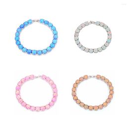 Link Bracelets Women Bracelet Copper Round Crystal Chains Bangle Simple Fashion Hand Decor Girlfriend Jewelry Birthday Jewelries