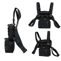 Outdoor Bags Detachable Nylon Chest Rig Bag Adjustable Strap Large Capacity Multi-function Sports Pockets Hunting Vest Gift Practical