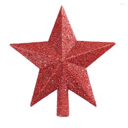 Christmas Decorations Brand Durable High Quality Star 200mm Glitter Red Shatterproof Tree 1pc Xmas Decor