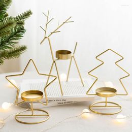 Candle Holders Christmas For Matching Block Party Gift Dinner Candlestick Table Home Decor Ornaments Navidad