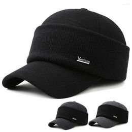 Ball Caps Autumn And Winter Men Baseball Male Earflap Hat Woolen Protect The Face Multifunction Warm Outdoor Fashion