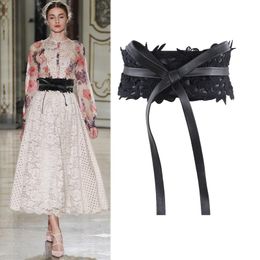 Wedding Sashes Black White Appliuque Handmade Lace Belt For Bride Unique Women Ladies Sash Accessory Waistband Pasek B62