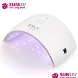 Nail Dryers Original Sunuv Sun9C Plus Uv Led Lamp 18 Leds Dryer For All Gels With 30S/60S Button Perfect Thumb Solution 36W Dhovx