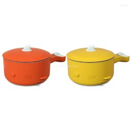 Bowls Orange/Yellow Kid Feeding Bowl With Silica Sucker Waterproof Plug Stable Utility Dropship