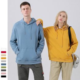 Men's Hoodies GOPLUS Women's Hoodie Solid Pullover Lounge Wear Cotton Drop Shoulders PLUS Size Loose Sweatshirt Couple Outfit Streetwear