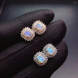 Stud Earrings Natural Real Arrival And Opal Earring 925 Sterling Silver